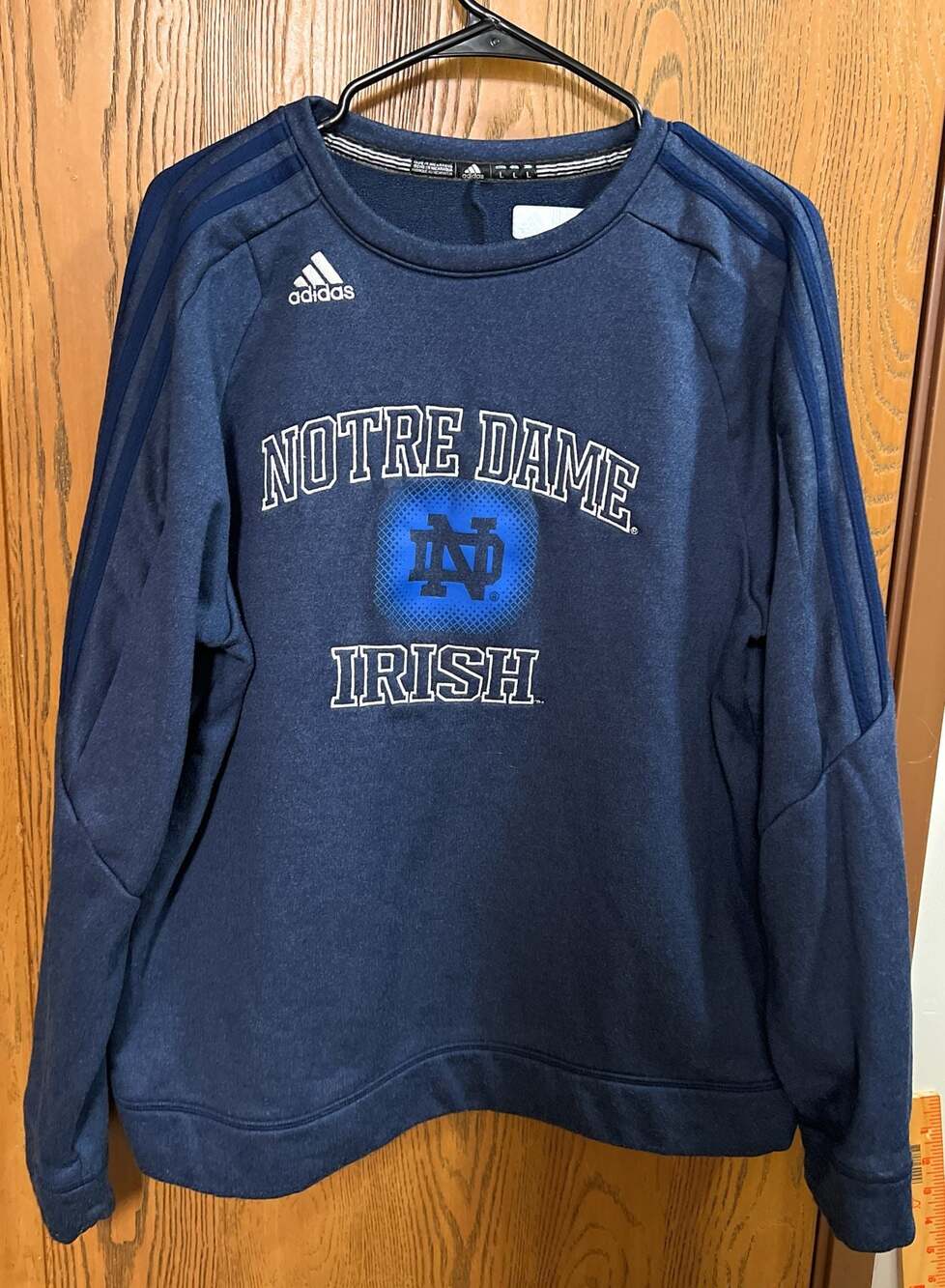 Adidas Notre Dame Fighting Irish Climawarm Fleece Pullover Sweatshirt Mens Large